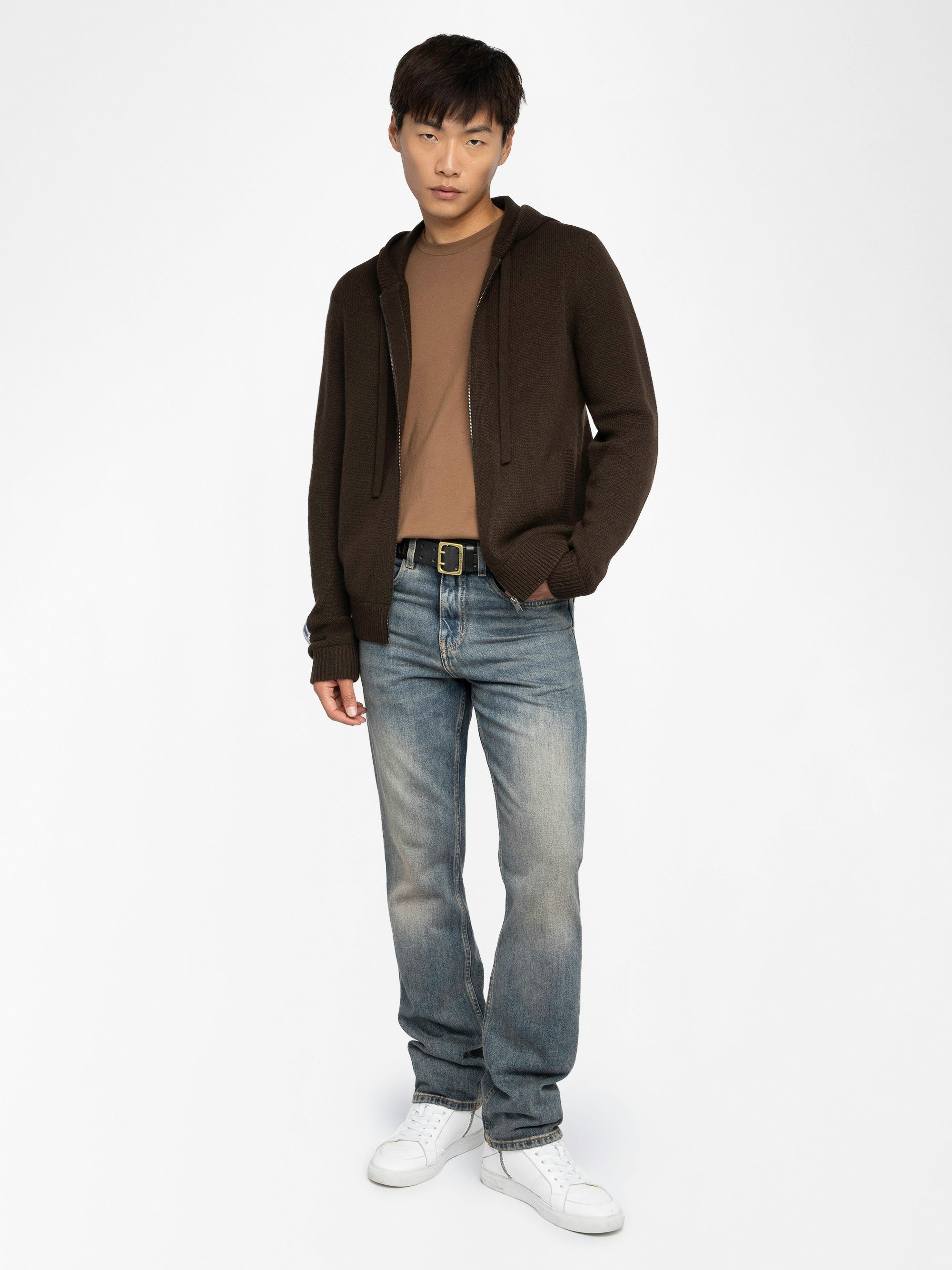 Cardigan Oliver - Hooded sweatshirt with customisation on the back.